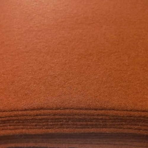 Walkloden Wollstoff Wollwalk Wollfilz Loden uni Stoff ab 0,5m x 1,45m Meterware, Farbe:terracotta