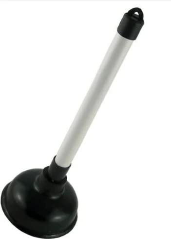 Sink Plunger, Kitchen Sink Unblocker, Toilet, Shower, Floor, Drain and Pipe Cleaner Powerful 225mm (9 inch) Handle and 100mm (4 inch) Heavy Strong Duty Rubber Cup Tool Black/White