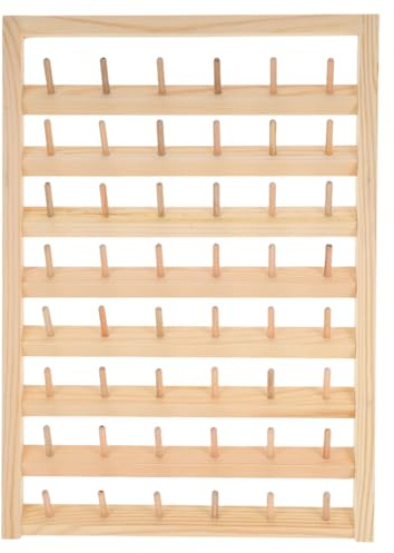 VILLCASE Porta Bobine Cucito da Tavolo in Legno Organizzatore per Filo da Cucire Porta Filo da Cucito per Ricamo Maglieria E Quilting Facile da Montare 16.93 X 12.01 X 1.38 in