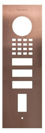 DoorBird D1102FV Fingerprint 50 Aufputz Frontblende | Frontplatte für Video-Türsprechanlage, in Bronze-Optik gebürstet