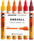 Molotow One4All 227HS Acryl Marker Hot Set (4,0 mm Strichstärke, hochdeckend und permanent, schnell trocknend, nachfüllbar, für fast alle Untergründe) 6 Stück sortiert