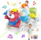 Usrela Musikalisches Baby krieches Spielzeug für 1-2 Jahre alt, Babyspielzeug für 6-9-12-18 Monate mit Bären, Pinguinen, Dinosaurier, Weihnachts Geburtstags Geschenk für 1 Jahre alte Jungen Mädchen