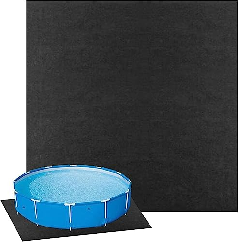 Tapis de piscine rond rectangulaire - Antidérapant - Tapis de protection de sol - En feutre - Résistant aux UV - Résistant à la déchirure - Pliable - Carré - 4 m