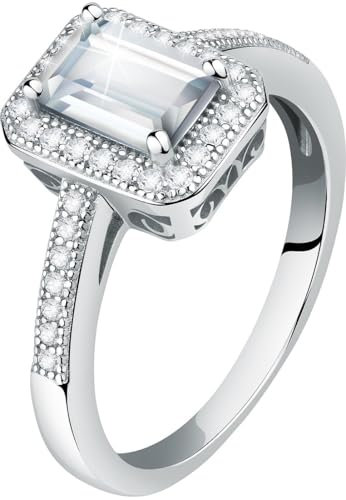 CHRIST Damen-Ring 925er Silber, recycelt Zirkonia 52, Silber 32027289