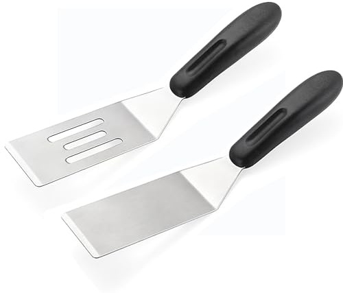 Espátulas pequeñas para uso en cocina, espátula de metal pequeña, mini espátula (2)