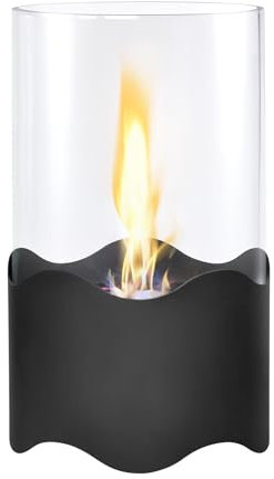 Tisch-Feuerstelle, für drinnen und draußen, tragbare Tisch-Feuerschale, brennender Bio-Ethanol-Kamin ohne Entlüftung, für Terrasse, Heimdekoration, Party, 16,5 x 27,7 cm