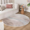 FRAAI | Home & Living Moderner Teppich Rund - Field Taupe - Kurzflor - Modern, Skandinavisch - Wohnzimmer, Schlafzimmer - Carpet