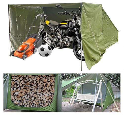 YSMSMZJK Abri Pompe Piscine avec Toile D'ombrage Amovible Rangement Extérieur Convient pour Le Stockage du Bois De Chauffage Abri De Jardin Adossable Petit Abri De Jardin Exterieur