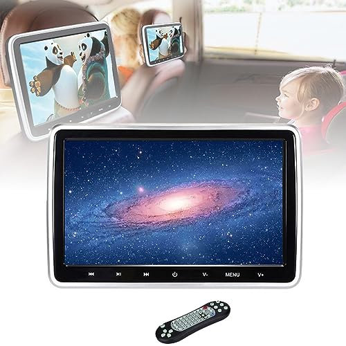 Moniteur Support D'Appui-TêTe Voiture - Lecteur Dvd MultiméDia De VéHicule 10,1 Pouces - Double Divertissement Audio VidéO Avec Hdmi, TéLéCommande Multifonction Et Support Montage