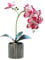 Generico Orchidea Artificiale a Otto Teste Orchidee Bianche in Vaso Fiore di Orchidea Finto con Vaso di Fiori Decorazione per Bagno e Camera da Letto Fiore (rosa rossa)