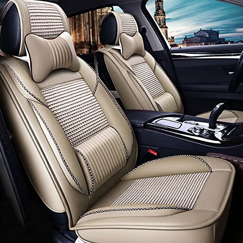 maiqiken Autositzbezug für Lexus ES 330, GS 200T, GS 300, GS 350, GS 400, Komplettset 5-Sitze, Deluxe - Beige