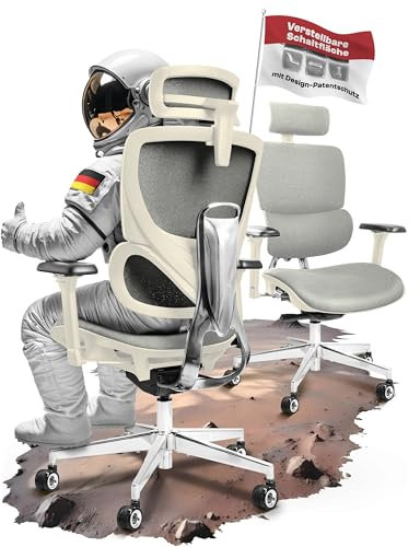 CLOUVOU MasterSeat Bürostuhl Ergonomisch [TESTSIEGER] Schreibtischstuhl 100% individuell einstellbar | Büro Stuhl & Gaming Stuhl | Computerstuhl Home Office Chair Ergonomic | Drehstuhl 150 kg