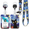 Ausweishülle mit Band, Id Badge Holder Breakaway Lanyard für, Einziehbare Badge Reel, Abnehmbare Namensschild Clips, Hals Lanyard Strap, Lehrer Büro Geschenke (Starry Night Katze)