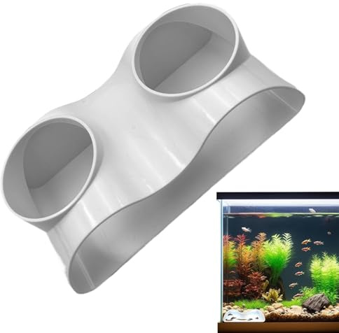 Aquarium Tunnel Grotte – Design à Deux Trous pour Poissons cachés pour Aquarium Courbe Naturelle | Tunnel de Gravier sous- pour Bernard ermite