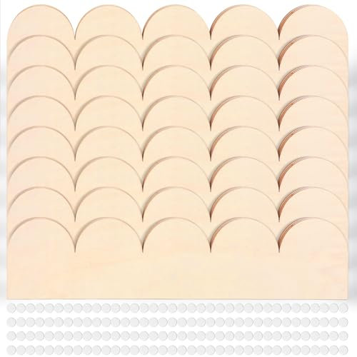 Btstil 12 Stück Unlackierte Holzleisten mit Gewelltem Rand, Dekorative Holzleisten mit Gewelltem Rand, DIY-Zierleiste für Wandschränke, Regale und Fenstertüren zu Hause (40cmx9cm)