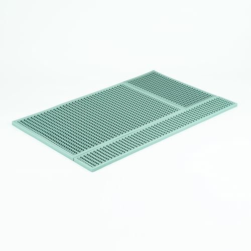 NEOUZA Tapis de bar en silicone pour comptoir, résistant à la chaleur et aux déversements, dessous de verre moderne de style minimaliste pour bar à domicile, bar et café (60 × 38 cm/combiné/vert)
