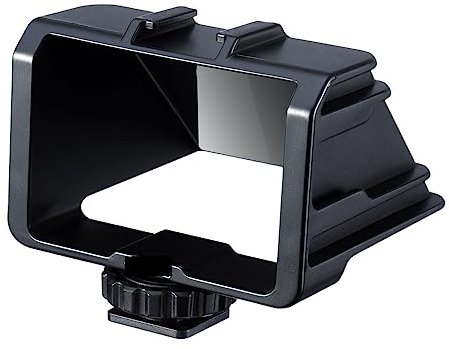 Teleprompter, Selfie Flip Screen mit Kaltschuh for spiegellose Kamera for Video Foto Studio Fotografie Zubehör,für Online-Live-Streaming
