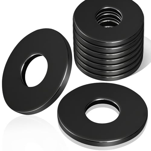 XRXYMQ 15 Pièces Rondelles Inox M10 x 30 mm Grand Rondelle pour Gonds de Porte DIN9021 / ISO7093 Rondelles Inox Noir pour Vis et Écrous