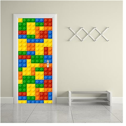 Door Stickers 3D London 9 3/4 London Underground Station Door Stickers Wallpaper DIY Home Decoration Accessories Waterproof Poster Mural(MT032,77x200cm)