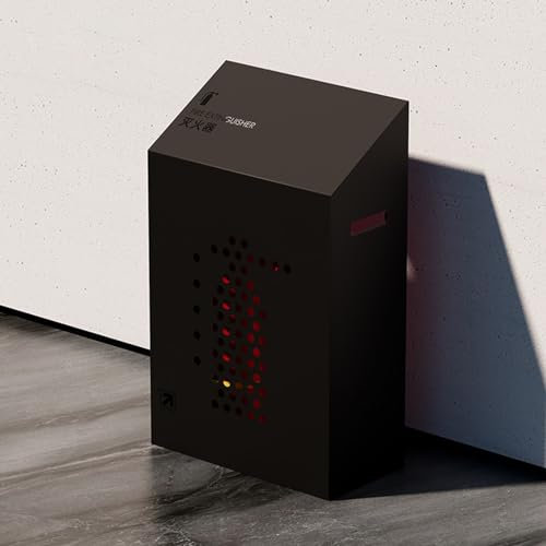 XCSCUK Armoire d'extincteur, avec Logo sculpté, boîte d'extincteur décorative, Support d'extincteur d'intérieur (Black Size L)