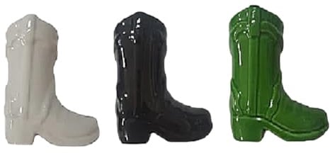 Flaroey Cowboy Boots Match Holder with Lighter Bohemian Style Ceramic Match Jar Fireplace Kitchen Decorations High Gloss