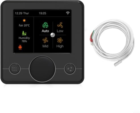 WiFi programmierbar für Tuya Smart Thermostat mit RGB-Bildschirm, 5+2, 6+1 oder 7-Tage-Heizplan, funktioniert mit Gaskessel, unterstützt Alexa-Sprachbefehle und Fernbedienung APP-Steuerung (elektrisch