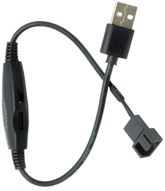 Rechory USB Fan Controller | 3-Pin/4-Pin USB PWM Converter,Case Fan Step-up Adapter - for PC Computer Desktop Electronic Devices Cooling System
