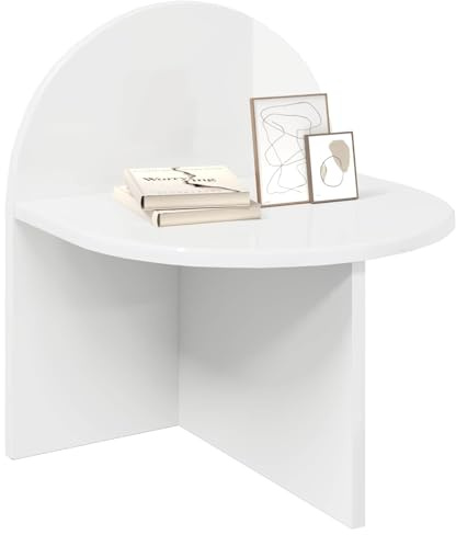 vidaXL Nachttisch 2 pcs Hochglanz Weiß 40 x 35,5 x 45,5 cm, Bettzimmer Must-Haves, moderner Nachttisch, praktischer Beistelltisch, schickes Mobiliar für stilvolle Deko