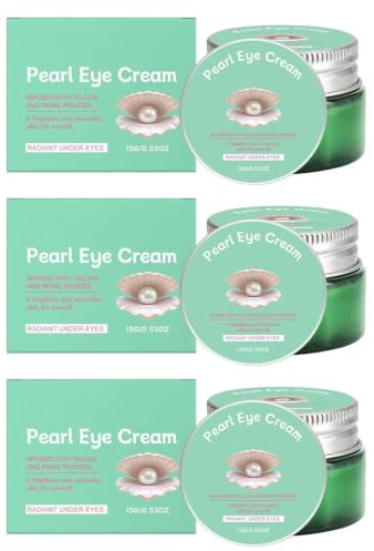 Perlen-Augencreme mit Rindertalg, straffende Augencreme, pflegende und glättende Pflege, reduziert feine Linien, strafft sichtbar reife Haut, aufhellend und glättend