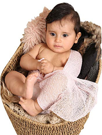 Newborn Baby Cheesecloth Swaddle Cocoon Knit Crochet Wrap Photo Photography Prop (4)