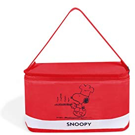Excelsa Peanuts: Snoopy, 61622 Sacco per il pranzo, Poliestere, 7 litri, Rosso