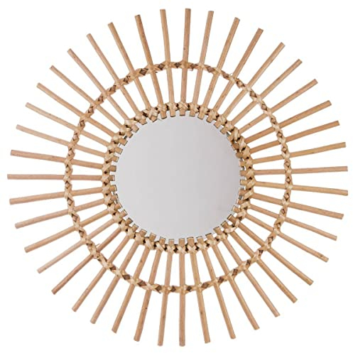 Spiegel Soleil - Rattan D 58 cm - Helles Holz - Atmosphera créateur d'intérieur