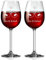 Leonardo Weingläser mit Gravur - Hochzeitsgläser Rotwein-Glas, Weißweingläser personalisiert 460 ml, Geschenkidee für Paare Hochzeitsgeschenk - Motiv Vogelpärchen