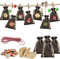 Adventskalender Jutesäckchen zum Befüllen und Aufhängen, 24 Stoffbeutel für Geschenk-Verpackung, 2024 Weihnachten Geschenksäckchen Deko Kette zum Selberfüllen, jutebeutel, 24 Zahlen Buttons von DIY