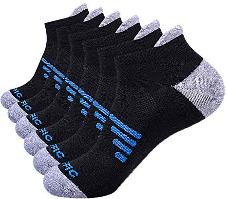 NAFFIC Trainer Running Socks Womens 6 Pairs Cushioned Sports Socks for Women Cotton Breathable Cushion Running Sock Ladies Casual Nonslip Ankle Athletic Sock