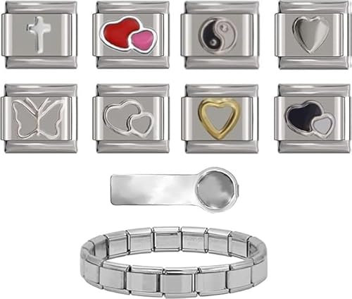 Starter Kit 7 - fit all classic 9mm Italian bracelet - UK stock