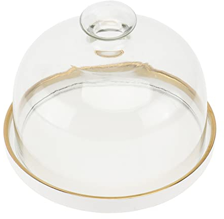 Cabilock Couvercle En Verre Pour Assiette À Gâteau En Céramique Récipient Pour Gâteaux Et Desserts
