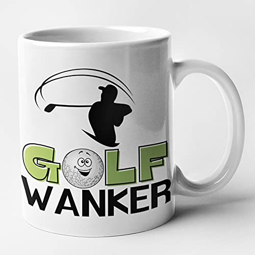 Golf Wanker - Funny Rude Golf / Golfing Mug (White)