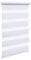 OBdeco Doppelrollo Duo Rollo Klemmfix ohne Bohren B45cm x H130cm(Stoffbreite 41 cm) Weiß für Fenster lichtdurchlässig und verdunkelnd