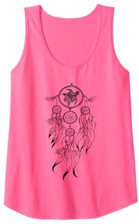 Dreamcatcher Boho Sea Turtle Native American Traumfänger Tank Top