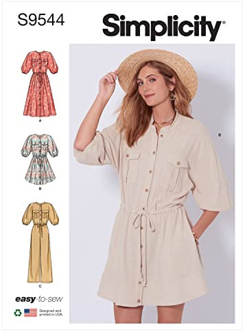 Simplicity SS9544U5 Misses' Dresses and Jumpsuit U5 16-18-20-22-24