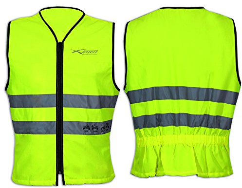 A-Pro Helle Hi Vis Weste Motorrad Roller Quad Hoehe Sichtbarkeit Sicherheitsweste XS