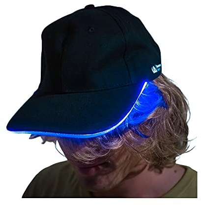 Illuminated Apparel Baseballkappe mit LED, Blau, Schwarz, Einheitsgröße, Schwarz , One size