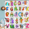 Hnmdmyi Duschvorhang Alphabet 180x180, Kinder Pädagogische Niedlichen Cartoon ABC Learning Tool Duschvorhänge Lustige Tiere Lehre Worte Bunte Badewanne Vorhang Wasserdicht Stoff Waschbar Badevorhang