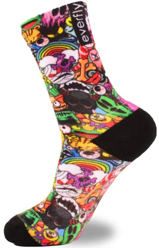 Everfly Sneaker Socken Herren Damen für Crossfit Sportsocken Fitness Padel Basketball Radfahren Laufen Fussball Wandern - Lustig Technische Dämpfung Farben Geschenk - Wandersocken