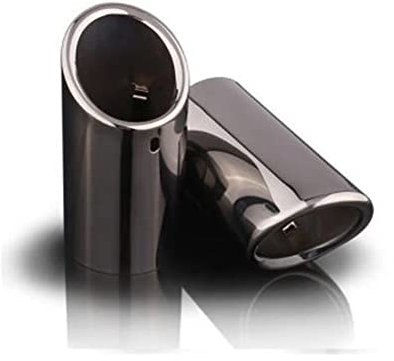 Edelstahl Auspuffblenden Schalldämpfer Für Audi A3 A4 B8 A6 C6 A5 Q5 Q7 Q3 A1 A8 Endrohr Schalldämpfer Spitze Autozubehör Endrohr Schalldämpfer (Color : C, Size : 2 pieces)