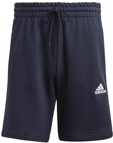 adidas Men's Essentials Fleece 3-Stripes Shorts, Legend Ink, XL
