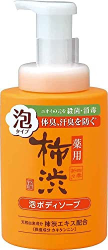 Japanisches Duschgel mit Kakishibu Kaki Tannin und Hyaluronsäure, feuchtigkeitsspendend und säurearm, 500ml, Hergestellt in Japan 4040038