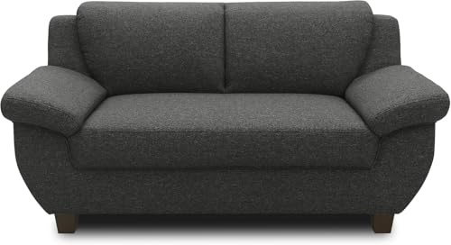 DOMO. collection Divano Panama, 2 posti, divano 2 pezzi, set 3-2-1, 91 x 159 x 80 cm (larghezza x profondità x altezza), antracite