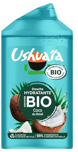 Ushuaia Cosmosorg Douche Coco 250 ml - Gel douche naturel au parfum exotique pour une peau soyeuse et nourrie - Hygiène et beauté pour le corps - Le Lot De 3